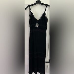 En Crème black midi dress